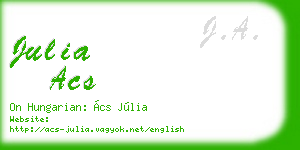 julia acs business card